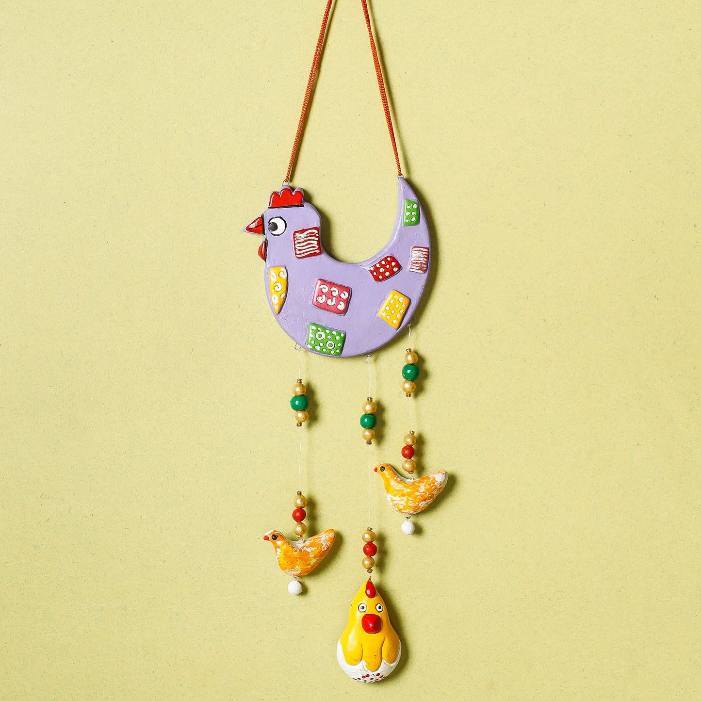  Bishnupur Handpainted Terracotta Wall Hanging 