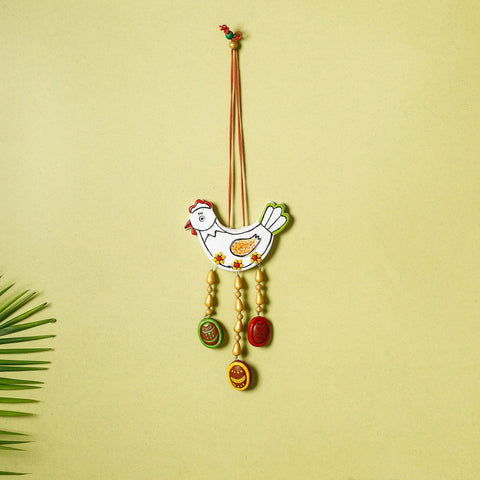  Bishnupur Handpainted Terracotta Wall Hanging 