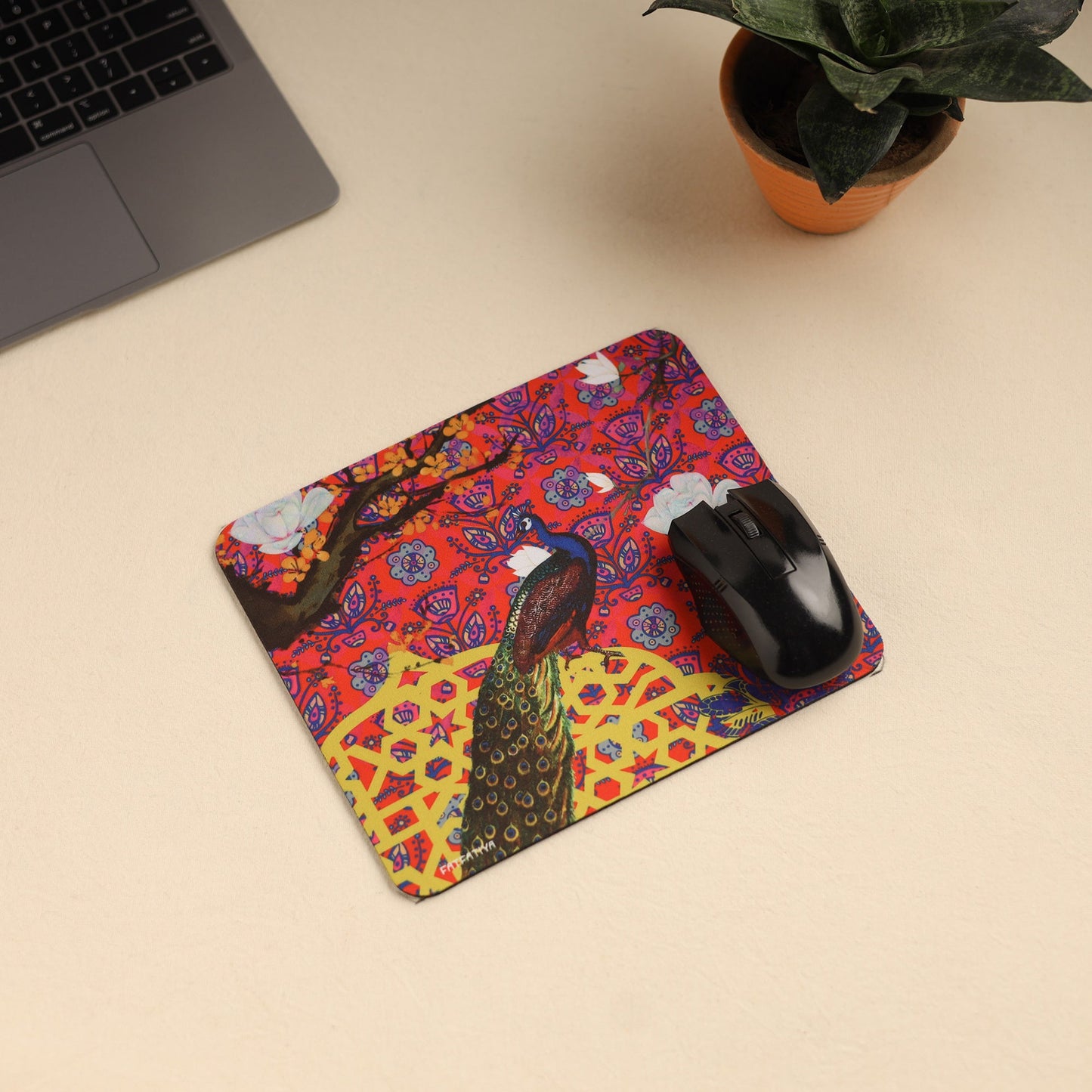 Colorful Peacock Cute Mouse Pad