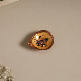 Copper hand-hammered enamel work diya 03 - handcrafted
