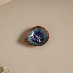 Copper hand-hammered enamel work diya 06 - handcrafted
