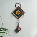  Copper Hand-Hammered Enamel Work Key Holder 