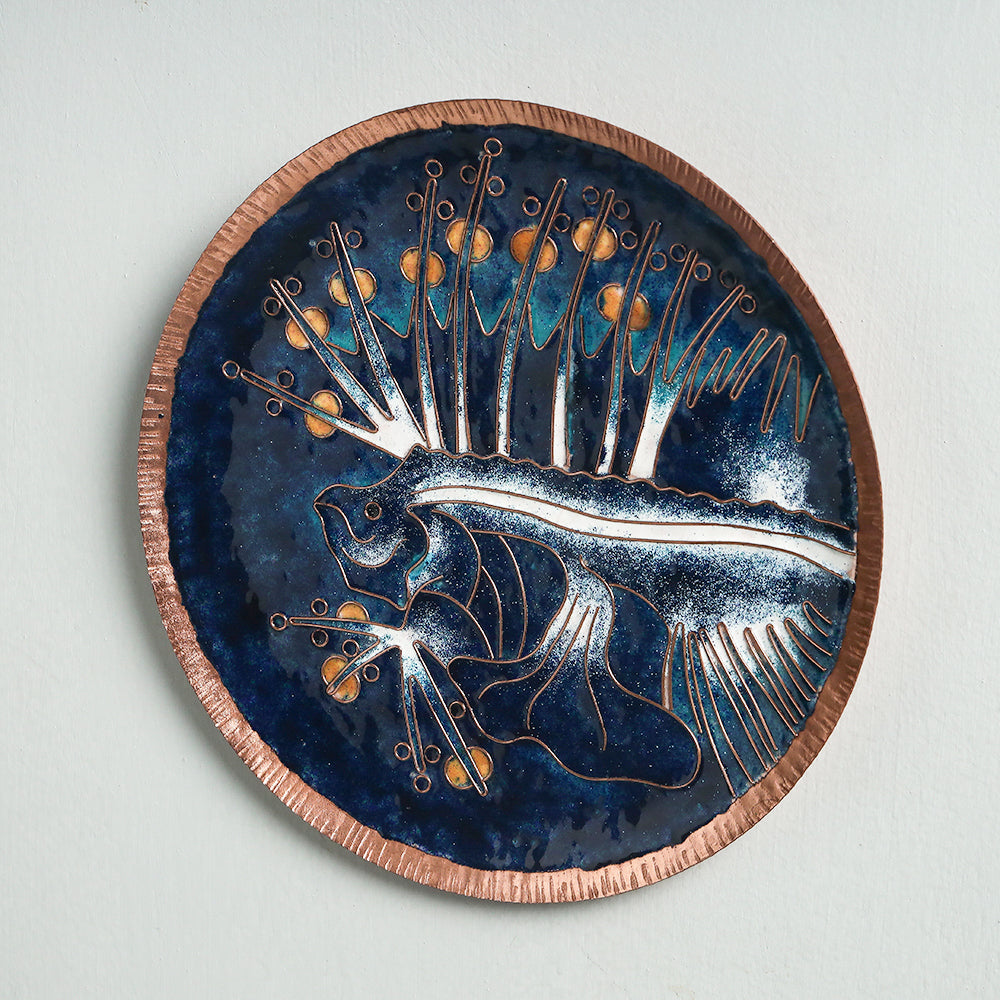 Buy Copper Hand-Hammered Enamel Work Plate/Wall Frame Online at iTokri.com