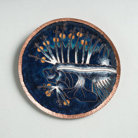 Buy Copper Hand-Hammered Enamel Work Plate/Wall Frame Online at iTokri.com