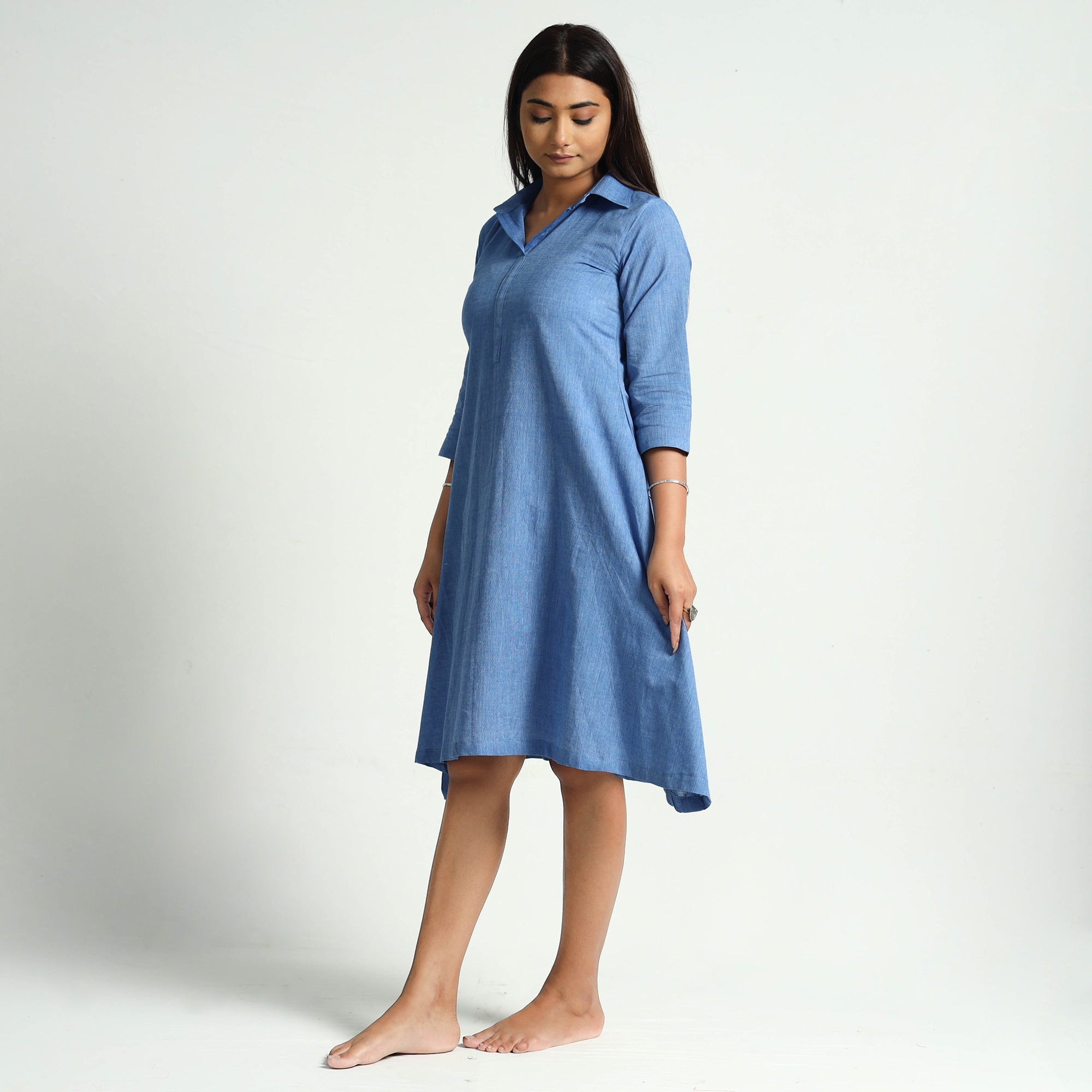 Buy Plain Handloom Cotton Dress Online l iTokri.com