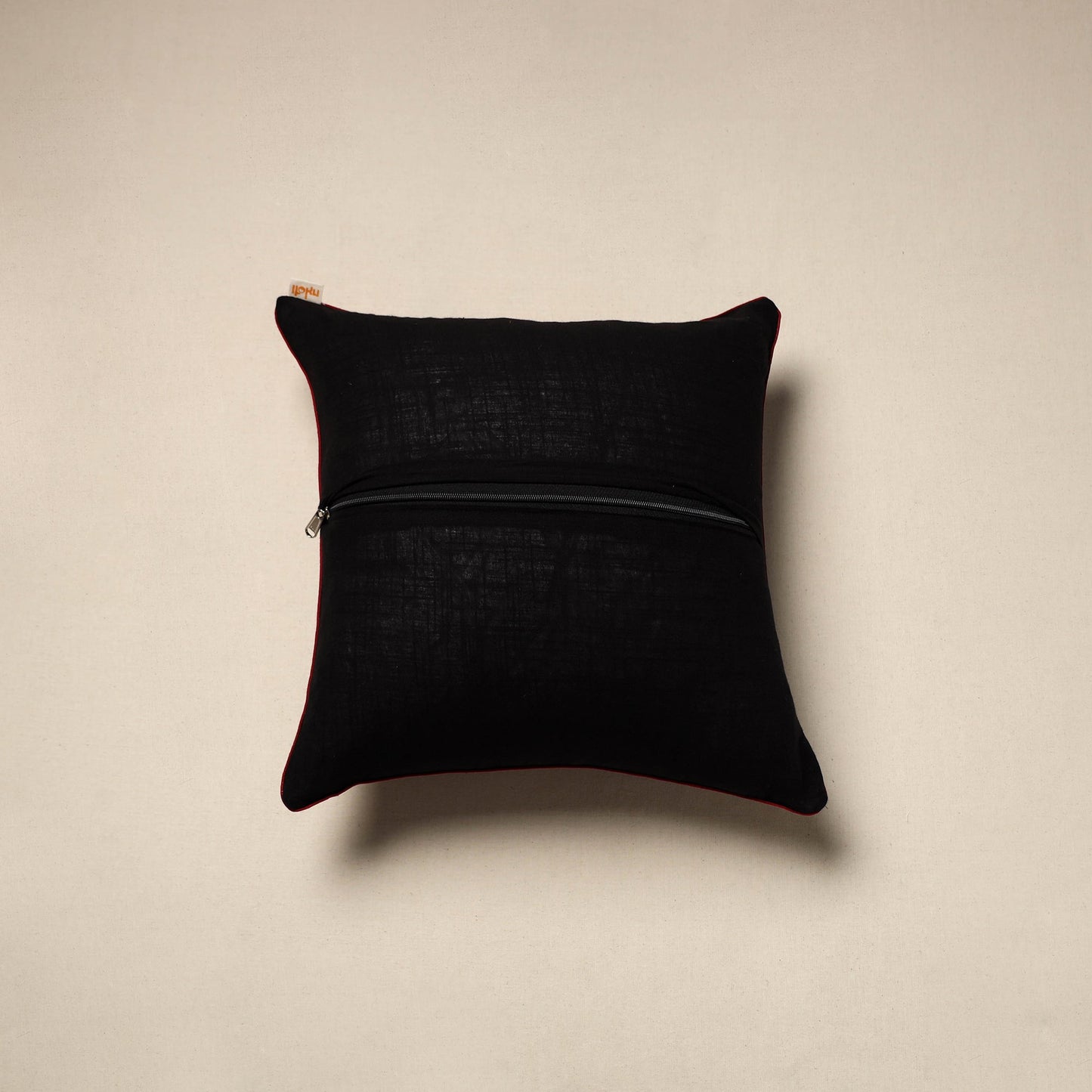 Cotton bagru cushion cover 80 - handcrafted