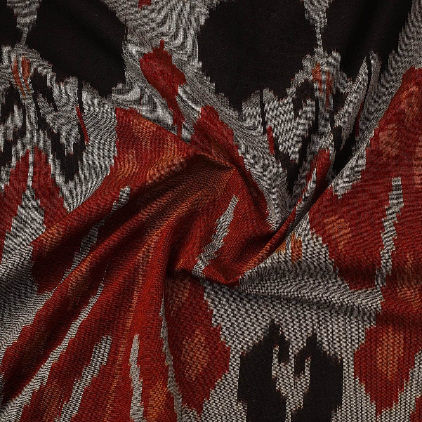 Cotton central asian pochampally ikat fabric 06