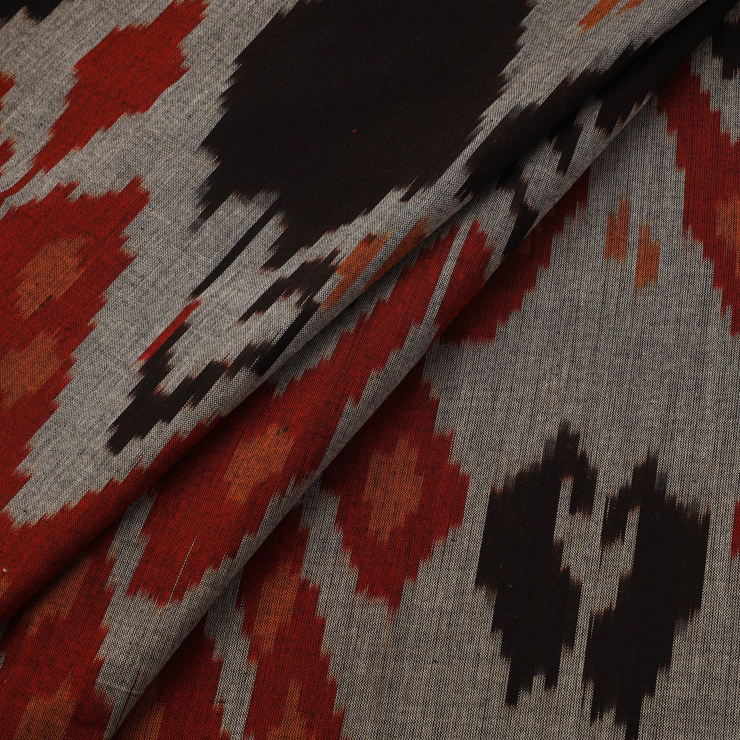 Cotton central asian pochampally ikat fabric 06