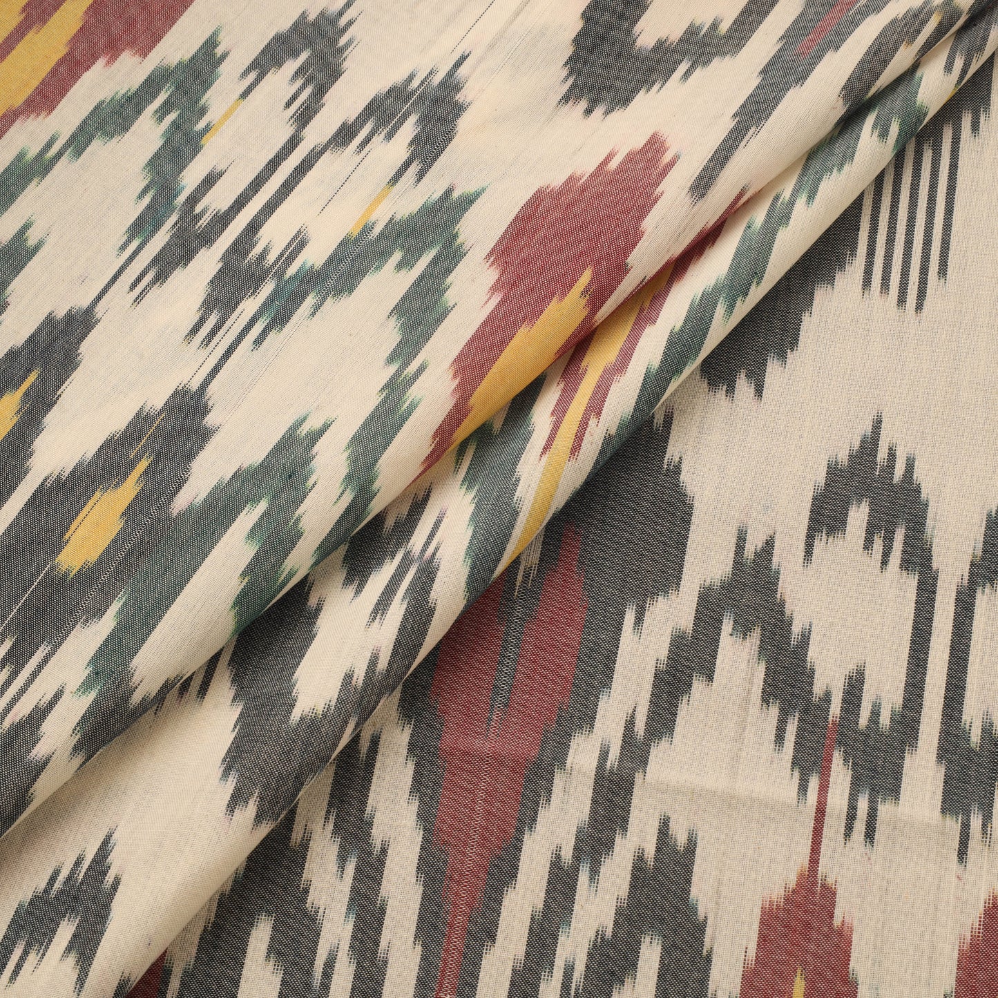 Cotton central asian pochampally ikat fabric 07