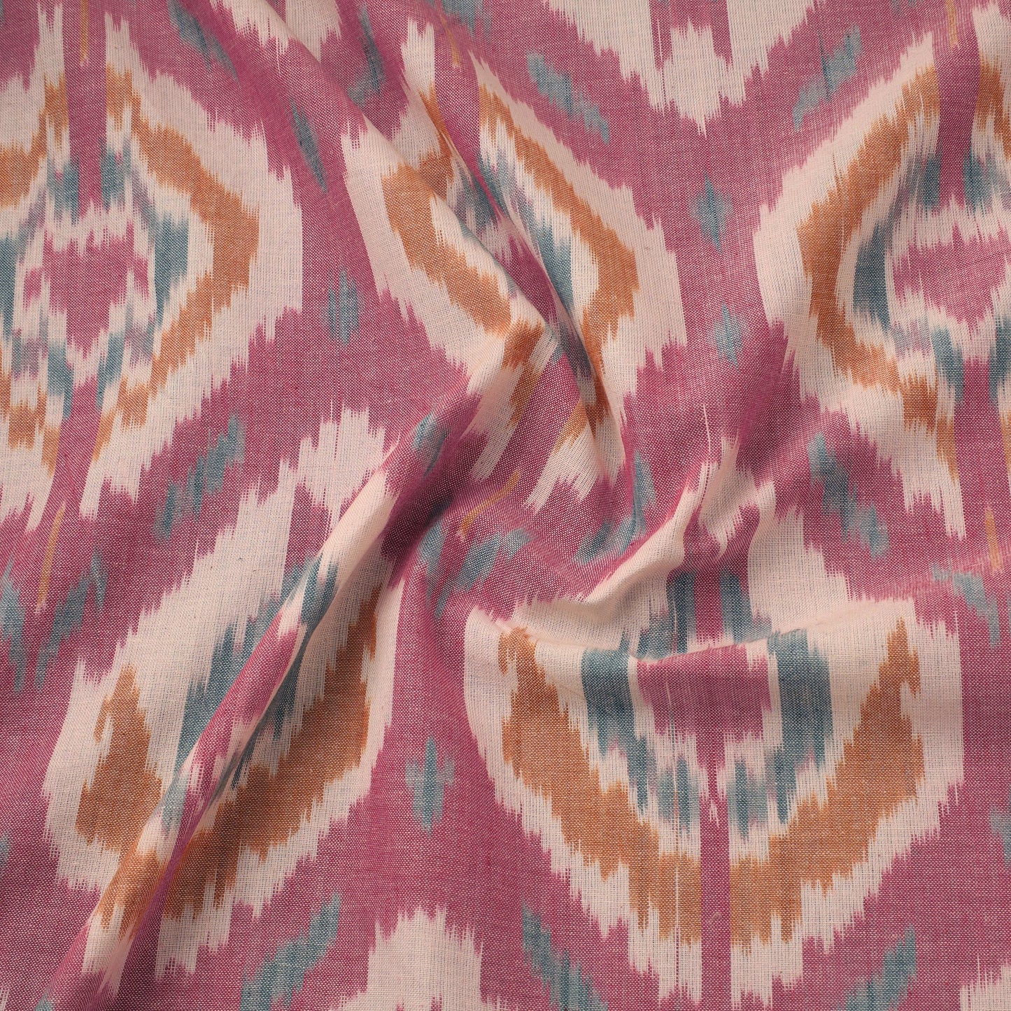 Cotton central asian pochampally ikat fabric 08