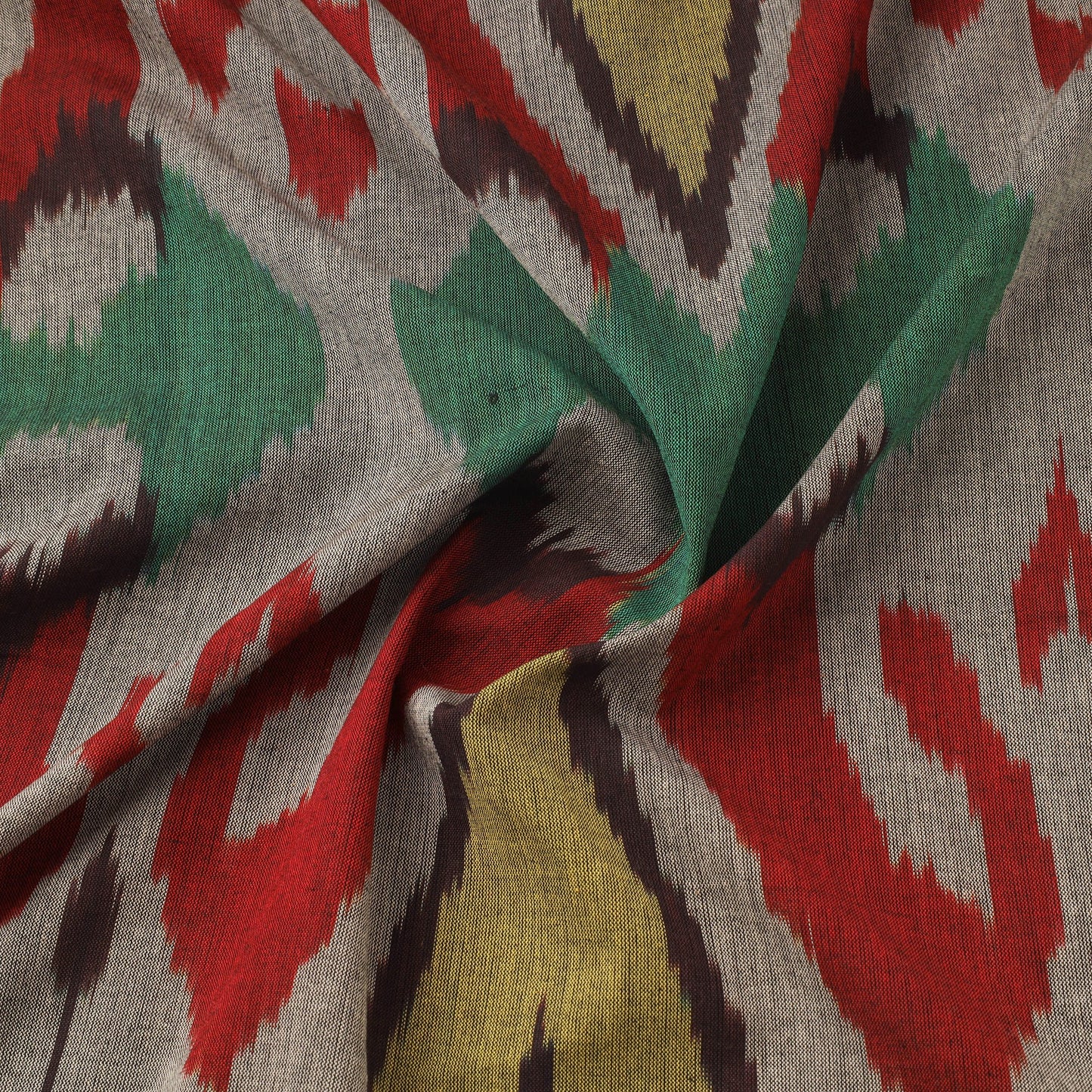 Cotton central asian pochampally ikat fabric 09