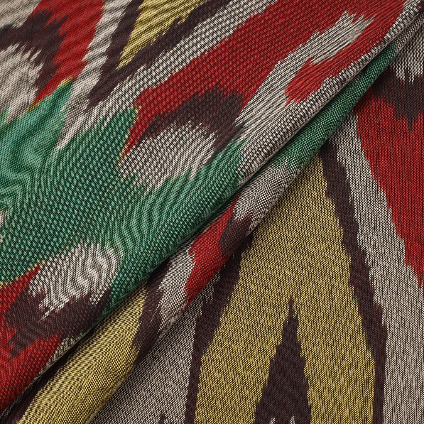 Cotton central asian pochampally ikat fabric 09