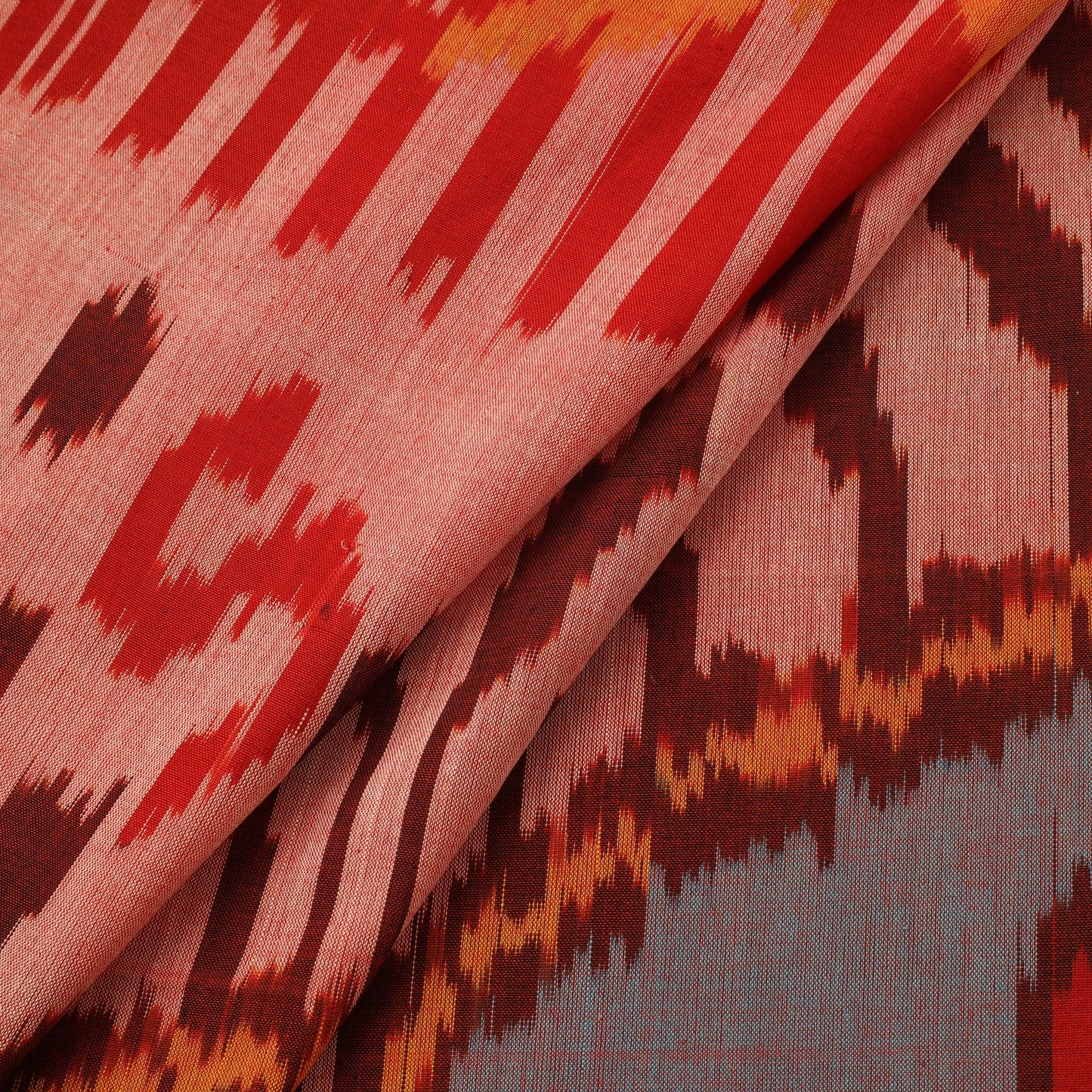 Cotton central asian pochampally ikat fabric 10