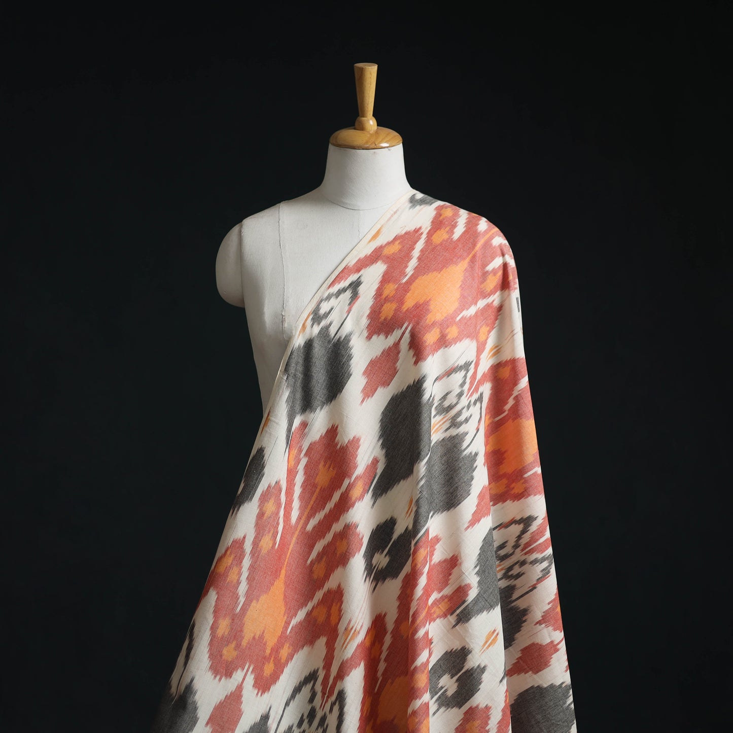 Cotton central asian pochampally ikat fabric 11