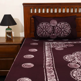 Cotton double hand batik bed sheet set 21 - handcrafted