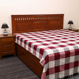 Cotton double handloom bed cover (98 x 90 in) 41