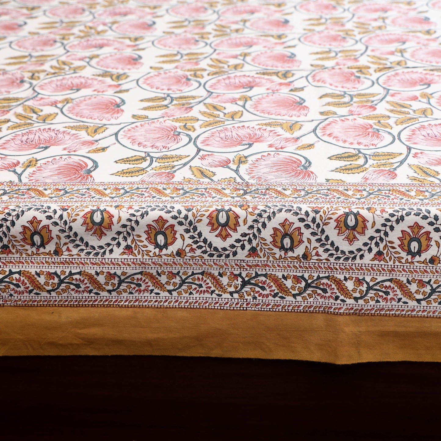 Cotton double sanganeri bed sheet set (108 x 90 in) 03