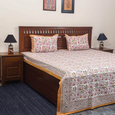 Cotton double sanganeri bed sheet set (108 x 90 in) 03