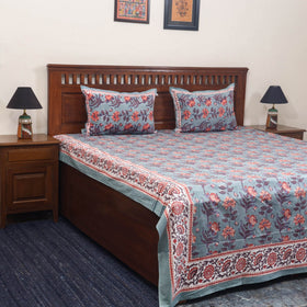 Cotton double sanganeri bed sheet set (108 x 90 in) 04