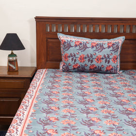 Cotton double sanganeri bed sheet set (108 x 90 in) 04