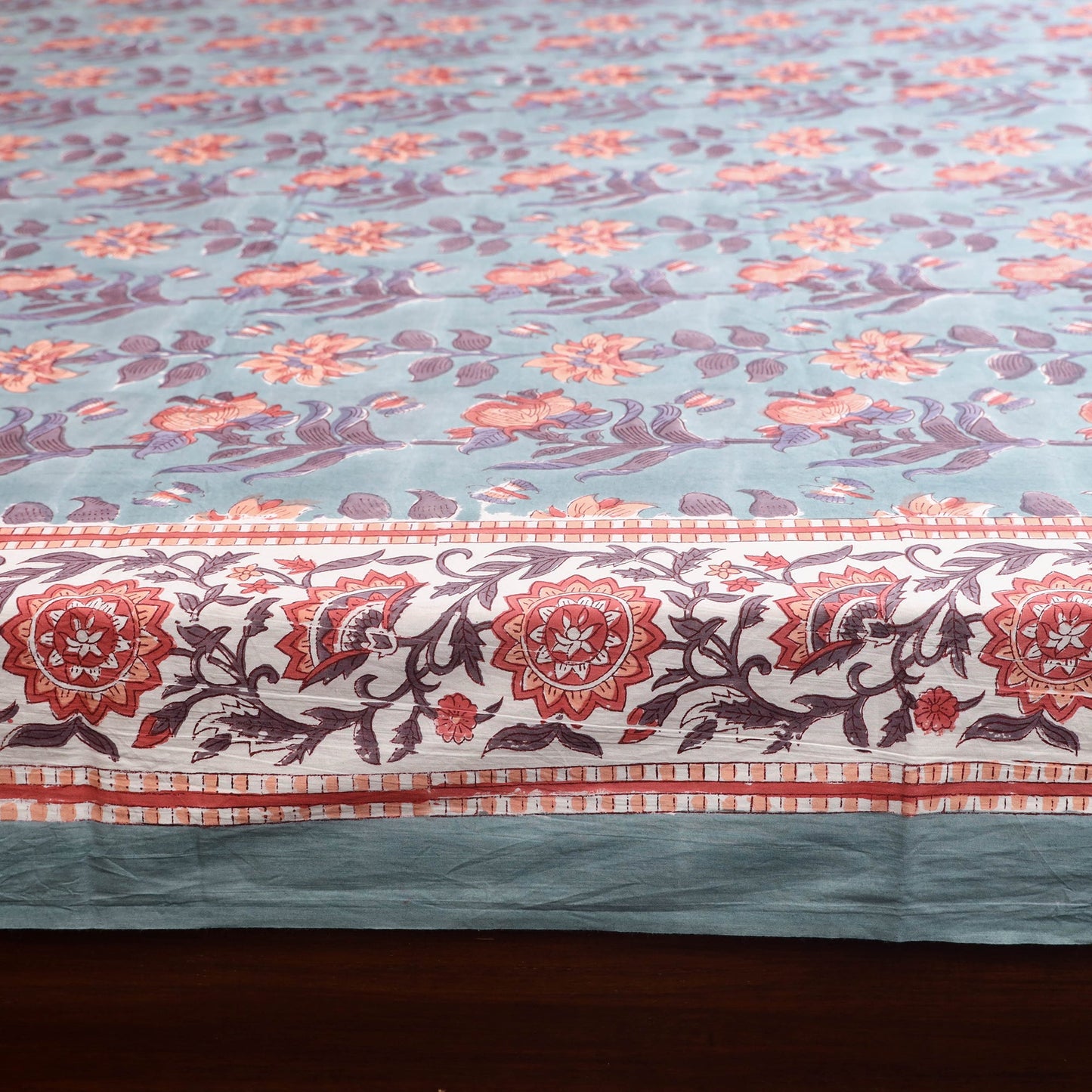 Cotton double sanganeri bed sheet set (108 x 90 in) 04