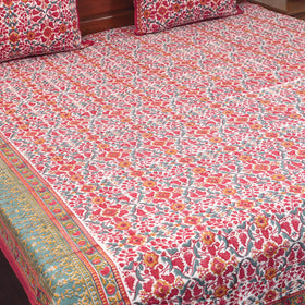 Cotton double sanganeri bed sheet set (108 x 90 in) 05