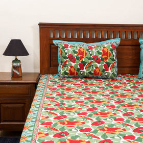 Cotton double sanganeri bed sheet set (108 x 90 in) 06