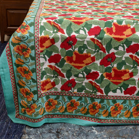 Cotton double sanganeri bed sheet set (108 x 90 in) 06