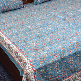 Cotton double sanganeri bed sheet set (108 x 90 in) 07