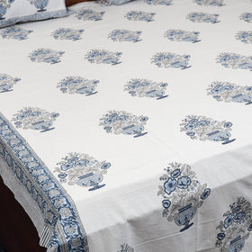 Cotton double sanganeri bed sheet set (108 x 90 in) 08