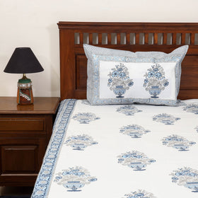 Cotton double sanganeri bed sheet set (108 x 90 in) 08