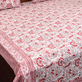Cotton double sanganeri bed sheet set (108 x 90 in) 09