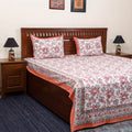 Cotton double sanganeri bed sheet set (108 x 90 in) 12
