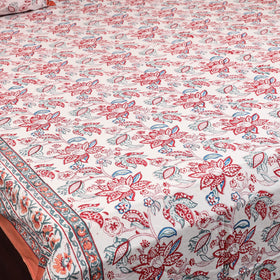 Cotton double sanganeri bed sheet set (108 x 90 in) 12