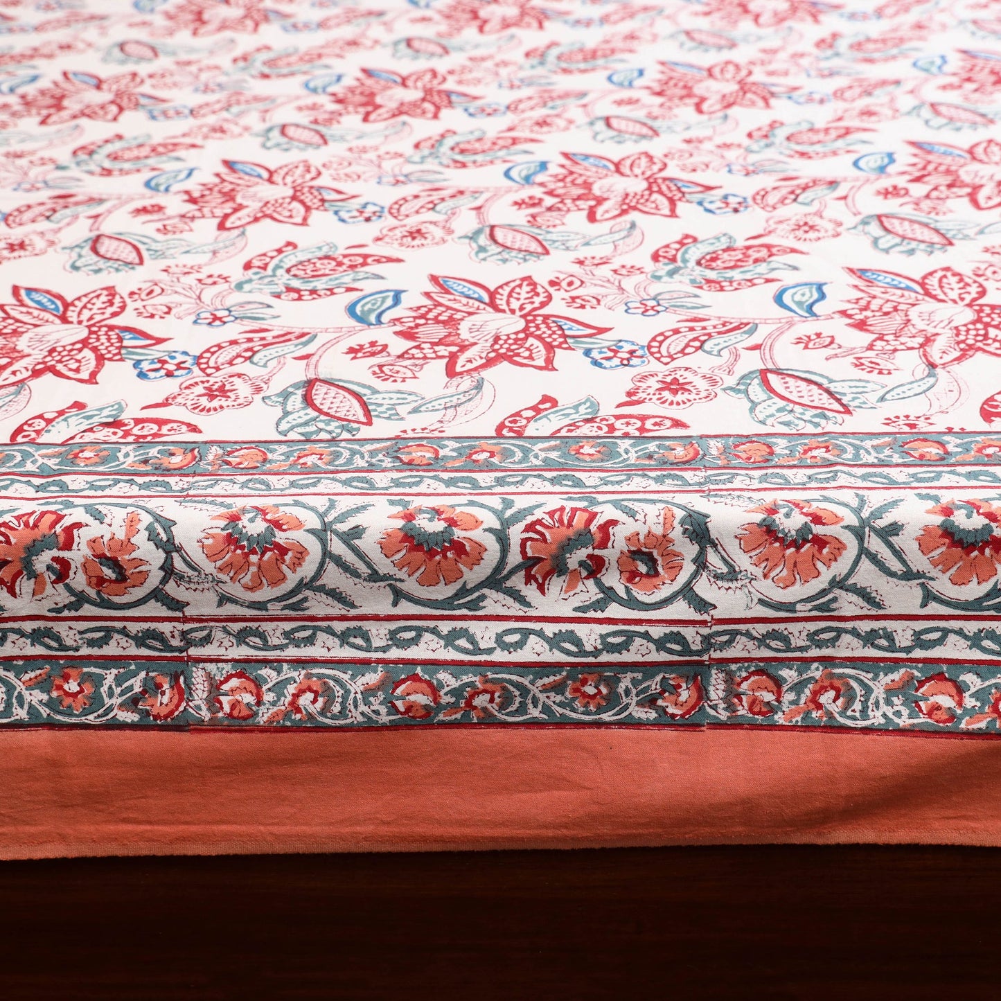 Cotton double sanganeri bed sheet set (108 x 90 in) 12