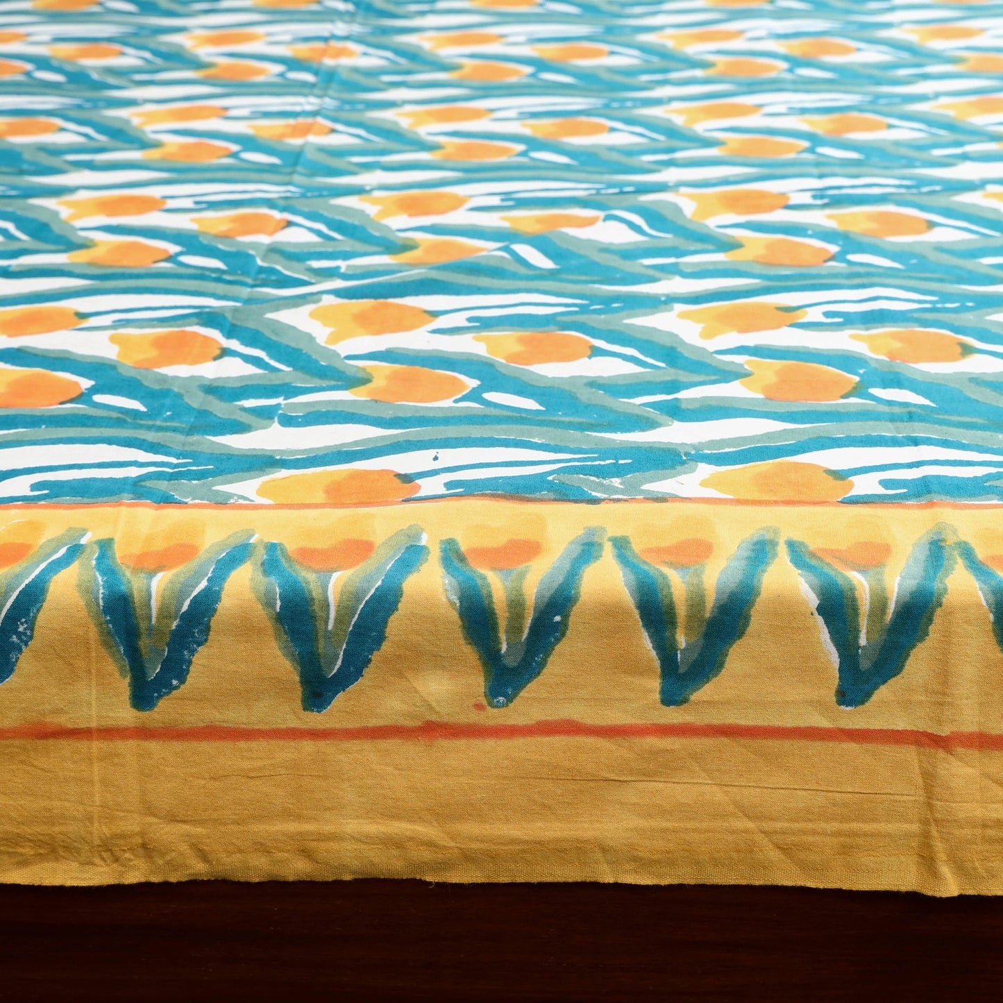 Cotton double sanganeri bed sheet set (108 x 90 in) 13