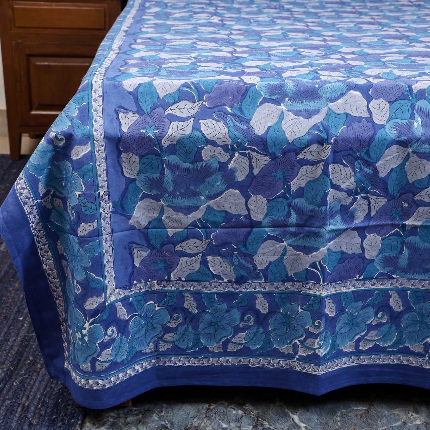 Cotton double sanganeri bed sheet set (108 x 90 in) 14