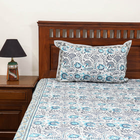 Cotton double sanganeri bed sheet set (108 x 90 in) 15