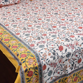 Cotton double sanganeri bed sheet set (108 x 90 in) 16