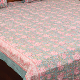 Cotton double sanganeri bed sheet set (108 x 90 in) 30