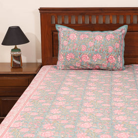 Cotton double sanganeri bed sheet set (108 x 90 in) 30