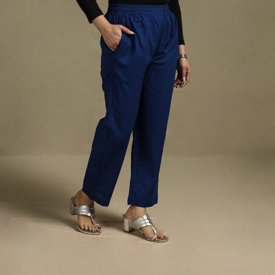 Cotton elasticated plain palazzo 09 - s - handcrafted