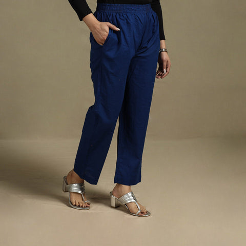 Cotton elasticated plain palazzo 09 - s - handcrafted