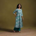 Cotton hand batik a-line kurta for women 22 - handcrafted