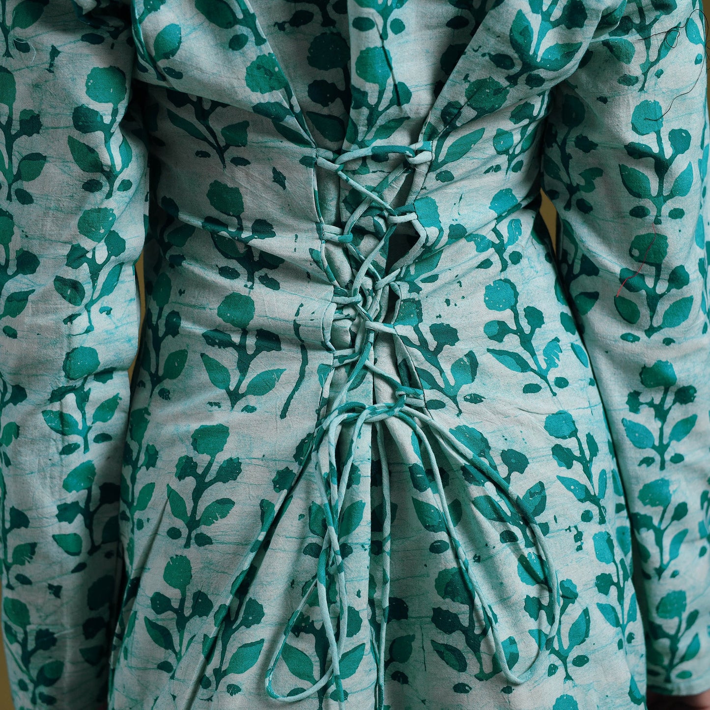 Cotton hand batik short kurta for women 02 - handcrafted