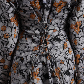 Cotton hand batik short kurta for women 04 - handcrafted