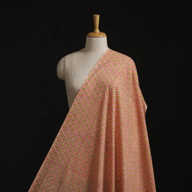 Cotton hand block sanganeri print fabric 01 - handcrafted