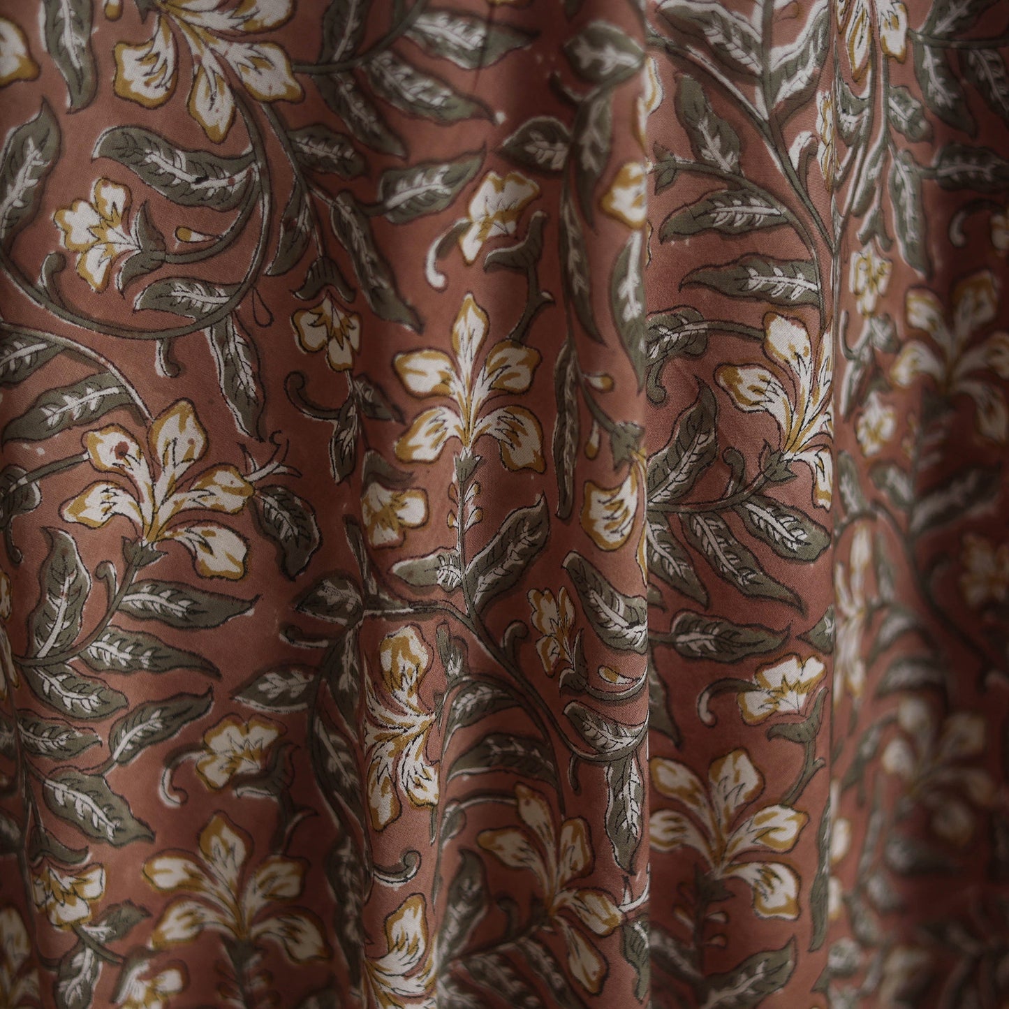 Cotton hand block sanganeri print fabric 02 - handcrafted