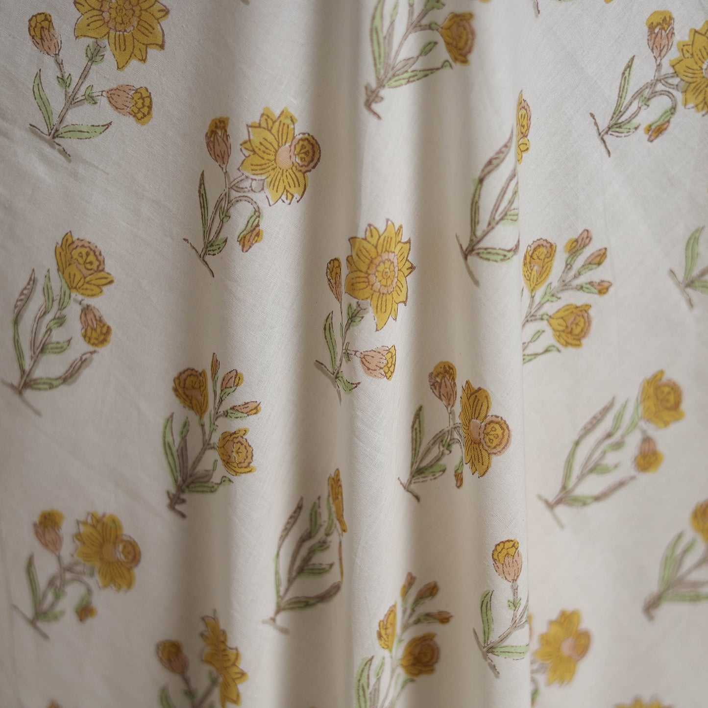 Cotton hand block sanganeri print fabric 03 - handcrafted