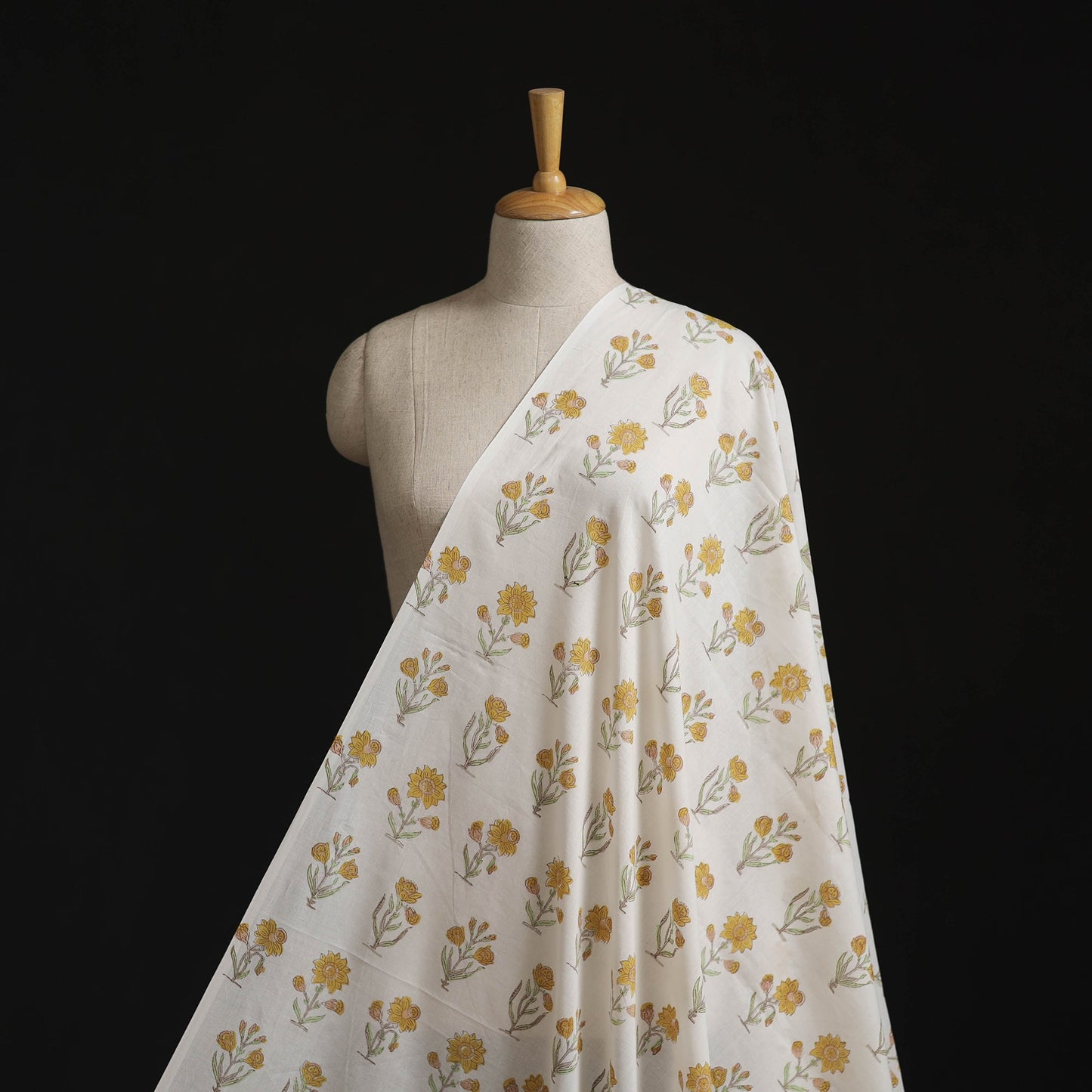 Cotton hand block sanganeri print fabric 03 - handcrafted